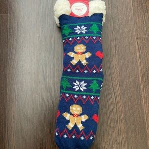 Charter Club Slipper Socks Gingerbread Men NWT